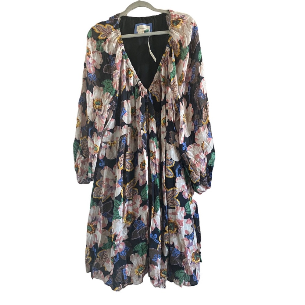 Anthropologie plus v-neck mini dress
